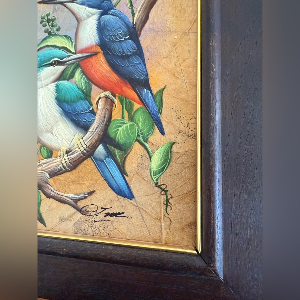 Vintage Colorful Mixed Media Birds Paintings - Picture 7 of 16
